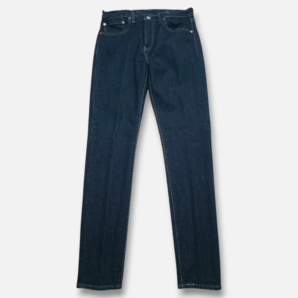 Levi Premium 512 Dark Wash Jeans Mens 33 x 34 Big E Pants *Barely Worn Excellent